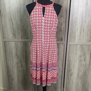 Wisp Cyndie Jersey  geometric print Dress  Women's 8